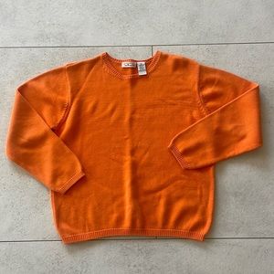Orange Talbots crewneck sweater